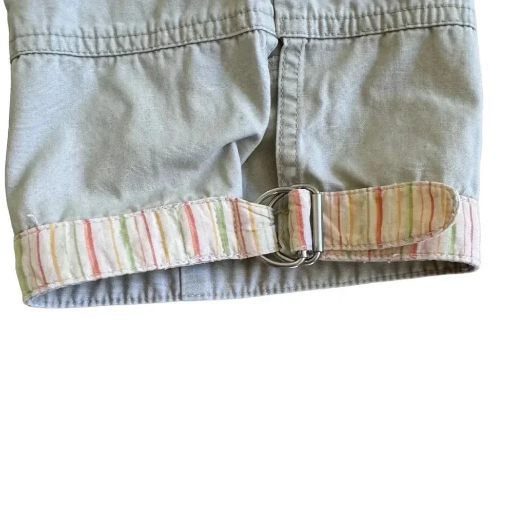 Y2K Gymboree Cargo Pants Beige Adjustable Waist Pockets Girls size 9